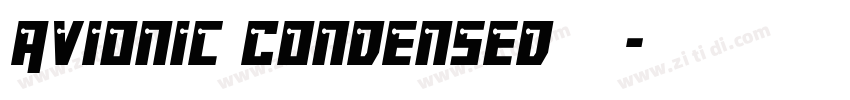 Avionic Condensed 粗体字体转换